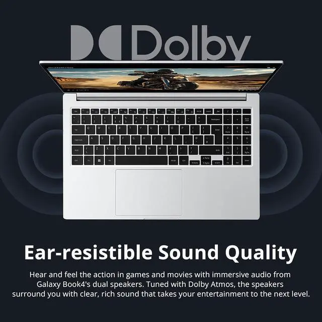 Alt view image 6 of 7 - SAMSUNG Galaxy Book4 15.6" FHD Laptop, Intel Core 7 150U, 16GB LPDDR4X, 2.28TB Storage(2TB PCIe SSD +288GB Docking Station Set), Fingerprint Reader, Backlit Keyboard, Win 11 Pro, Silver