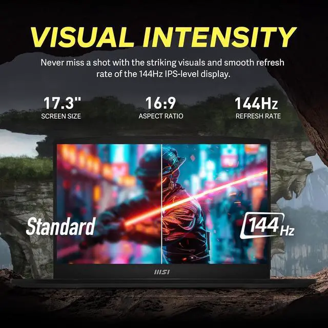 Alt view image 4 of 7 - MSI Katana 17 17.3" 144Hz FHD Gaming Laptop, Intel I7-13620H, 32GB DDR5, 2TB SSD, GeForce RTX 4060, Backlit Keyboard, Cooler Boost 5, Webcam, Wi-Fi 6, Win 11 Pro, Black, 256GB Docking Station Set