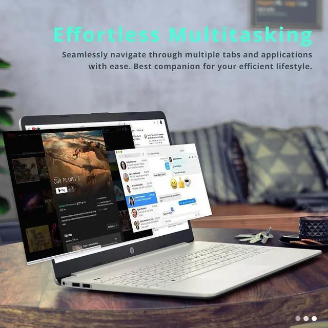 Alt view image 5 of 7 - HP 15.6" FHD Laptop, AMD Ryzen 5-5500U Processor, 16GB RAM, 512GB PCIe SSD, AMD Radeon Graphics, HD Webcam, Wi-fi, Bluetooth, Win 11, Silver, 32GB Hotface USB Card