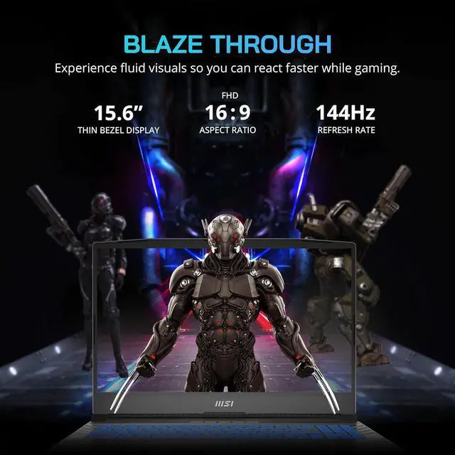 Alt view image 4 of 7 - MSI Pulse GL66 15.6" FHD 144Hz Gaming Laptop, Intel i7-12700H, 64GB RAM, 2TB PCIe SSD, NVIDIA GeForce RTX 3070, RGB Keyboard, 720p HD Webcam, Wi-Fi 6, Win 11 Home, Black, 128GB Docking Station Set