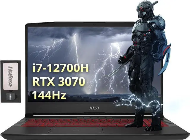 Main image of MSI Pulse GL66 15.6" FHD 144Hz Gaming Laptop, 12th Gen Intel i7-12700H, NVIDIA GeForce RTX 3070 8G, 64GB RAM, 2TB PCIe SSD, RGB Backlit Keyboard, Win 11 Pro, Black, 128GB Docking Station Set