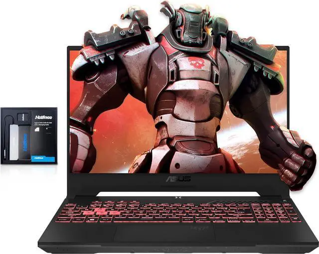 Main image of ASUS TUF A15 Gaming Laptop, 15.6" FHD 144Hz Display, AMD Ryzen 7-6800H, 64GB DDR5 RAM, 4TB PCIe SSD, Backlit Keyboard, GeForce RTX 3050 Ti, HD Webcam, Win 11, Black, 128GB Hotface Extension Set