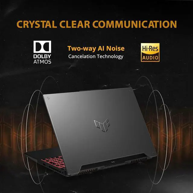 Alt view image 6 of 7 - ASUS TUF A15 Gaming Laptop, 15.6" FHD 144Hz Display, AMD Ryzen 7-6800H, 64GB DDR5 RAM, 4TB PCIe SSD, Backlit Keyboard, GeForce RTX 3050 Ti, HD Webcam, Win 11, Black, 128GB Hotface Extension Set