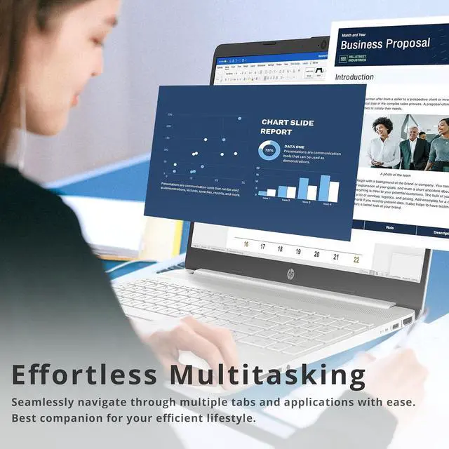 Alt view image 5 of 7 - HP 15.6" HD Student Laptop, Intel i3-1115G4, 32GB RAM, 1TB PCIe SSD, Intel UHD Graphics, 720p HD Webcam, Full Size Keyboard, Wi-Fi, Win 10S, Silver, 32GB Hotface USB Card