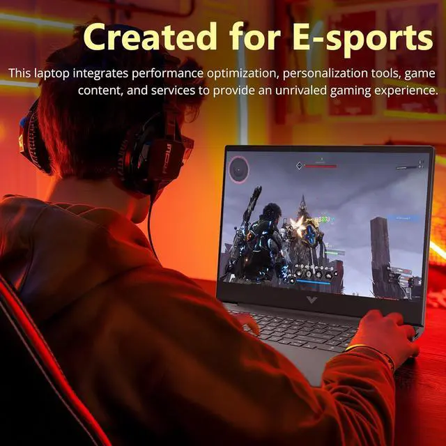 Alt view image 7 of 7 - HP Victus 15.6" Gaming Laptop, FHD 144Hz IPS Display, AMD Ryzen 5-7535HS, 8GB DDR5 RAM, 512GB PCIe SSD, AMD Radeon RX 6550M, Backlit Keyboard, Win 11 Home, Silver, 256GB Docking Station Set