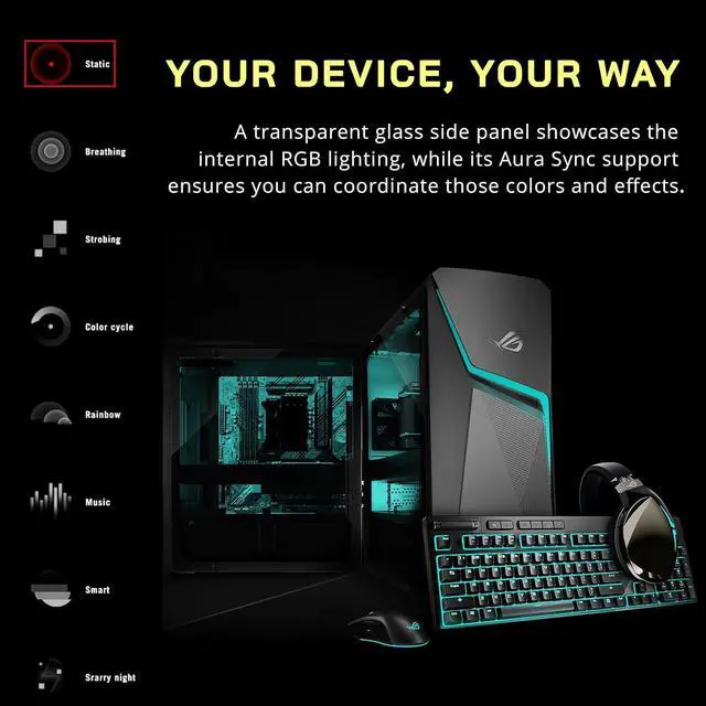 Alt view image 6 of 7 - ASUS ROG Gaming Desktop, Intel i5-11400F Processor, 64GB DDR4 RAM, 2TB PCIe SSD + 2TB HDD, NVIDIA GeForce GTX 1660TI 6GB DDR6, WiFi 6, Win 11, Grey, 32GB Hotface USB Card