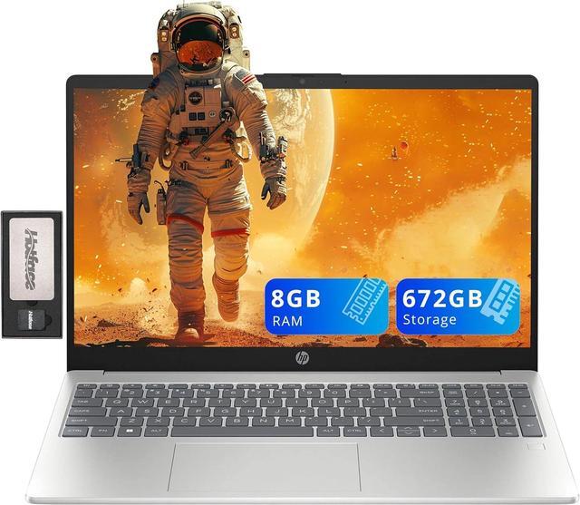Main image of HP 15.6" FHD Anti-Glare Laptop, Intel i3-N305, 8GB RAM, 672GB Storage(512GB SSD+160GB Docking Station Set), Intel UHD Graphics, Fingerprint Reader, Num Pad, HD Camera, Wi-Fi 6, Win 11, Silver