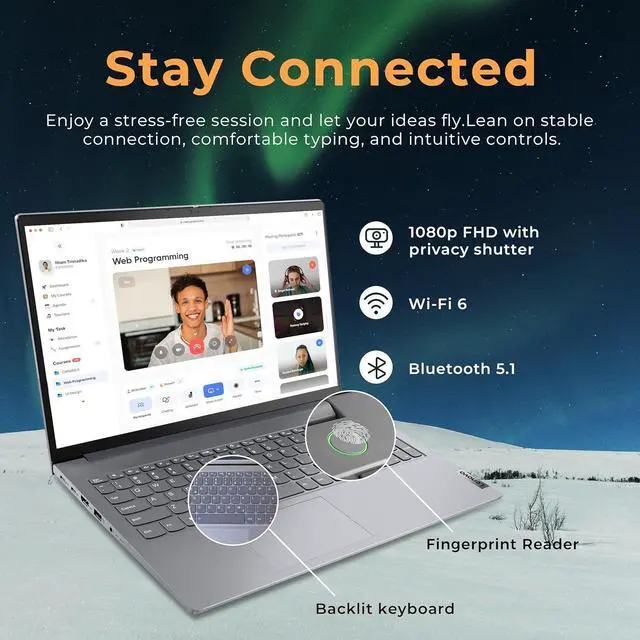 Alt view image 4 of 7 - Lenovo ThinkBook 15 G4 15.6" FHD Laptop, AMD Ryzen 7 5825U, 40GB RAM, 2.16TB Storage (2TB SSD+160GB Docking Station Set), Backlit Keyboard, FHD Webcam, Fingerprint Reader, Win 11 Pro, Grey