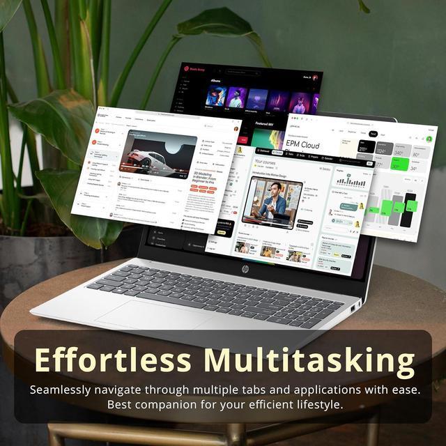 Alt view image 6 of 7 - HP 15.6" FHD IPS Laptop, Intel i5-1235U, 32GB RAM, 1.16TB Storage(1TB SSD + 160GB Docking Station Set), Intel Iris Xe Graphics, Numeric Keypad, Webcam, Wi-Fi 6, Windows 11, Silver