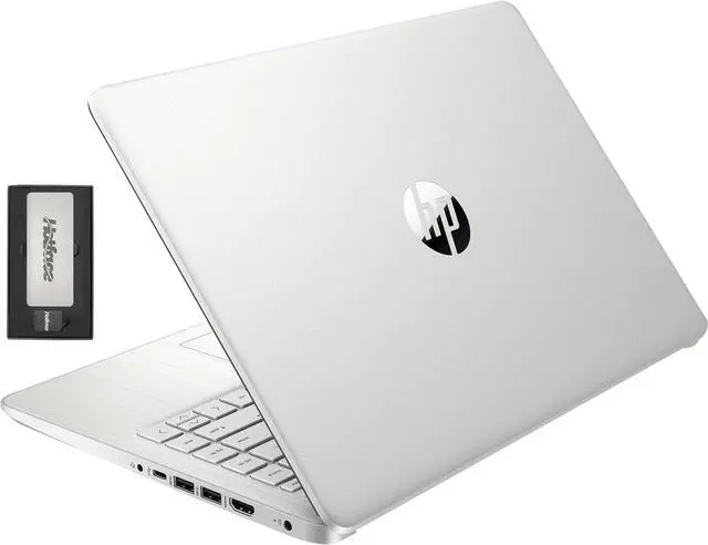 Main image of HP Stream 14" HD BrightView Laptop, Intel Celeron N4120, 16GB RAM, 416GB Storage (128GB eMMC + 288GB Docking Station Set), Intel UHD Graphics, 720p Camera, Wi-Fi, 1 Year Office 365, Win 11 S, Silver