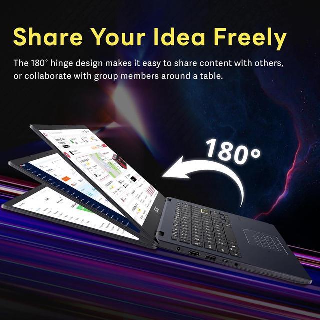 Alt view image 4 of 7 - ASUS 14" FHD Laptop, Intel Pentium N6000 Processor, 4GB RAM, 224GB Storage(64GB eMMC+160GB Docking Station Set), Intel UHD Graphics, Webcam, Bluetooth, Win 11, Star Black