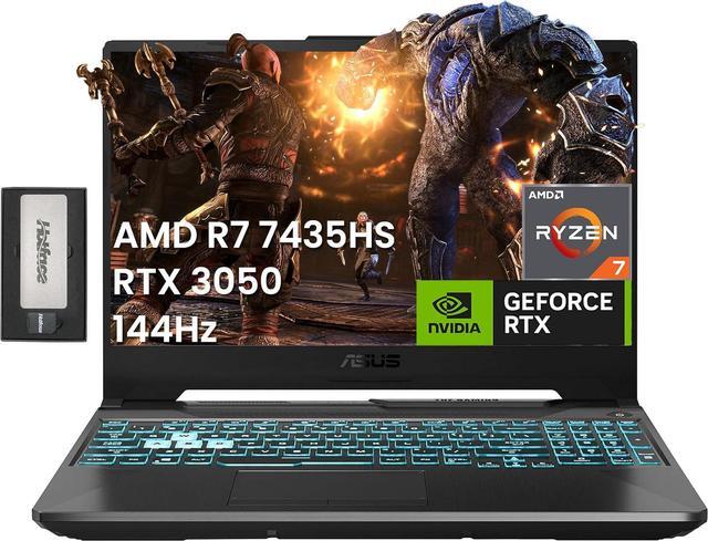 Main image of ASUS TUF A15 Gaming Laptop, 15.6" FHD 144Hz Display, AMD Ryzen 7 7435HS, GeForce RTX 3050, 32GB DDR5, 2TB SSD, RGB Backlit Keyboard, HD Camera, Wi-Fi 6, Win 11, Black, 256GB Docking Station Set