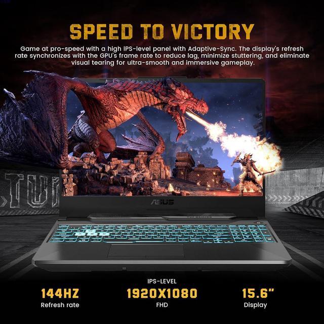 Alt view image 5 of 7 - ASUS TUF A15 Gaming Laptop, 15.6" FHD 144Hz Display, AMD Ryzen 7 7435HS, GeForce RTX 3050, 32GB DDR5, 2TB SSD, RGB Backlit Keyboard, HD Camera, Wi-Fi 6, Win 11, Black, 256GB Docking Station Set