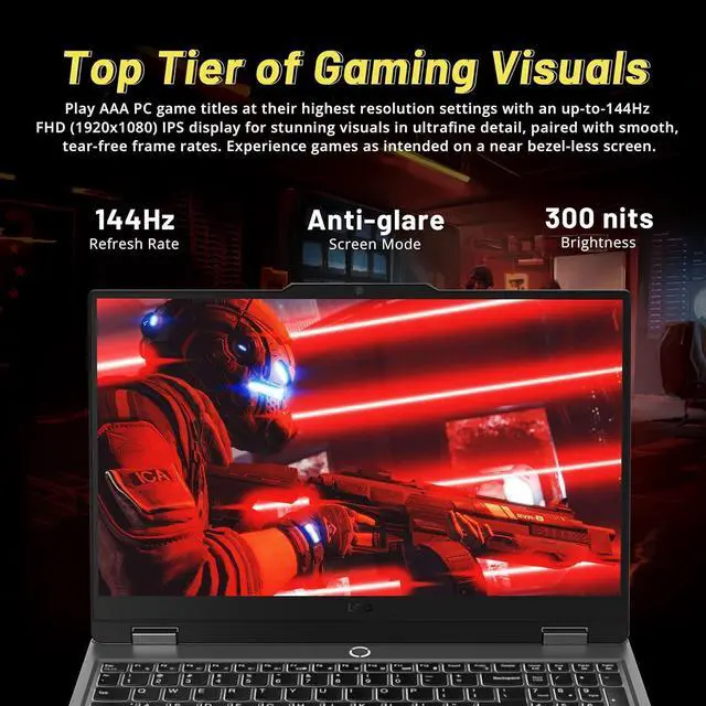 Alt view image 4 of 7 - Lenovo LOQ 15.6" FHD 144Hz Gaming Laptop, AMD Ryzen 7 7435HS, 16GB DDR5, 512GB SSD, NVIDIA GeForce RTX 4070, Backlit Keyboard, HD Webcam, Wi-Fi 6, Win 11 Pro, Luna Grey, 256GB Docking Station Set