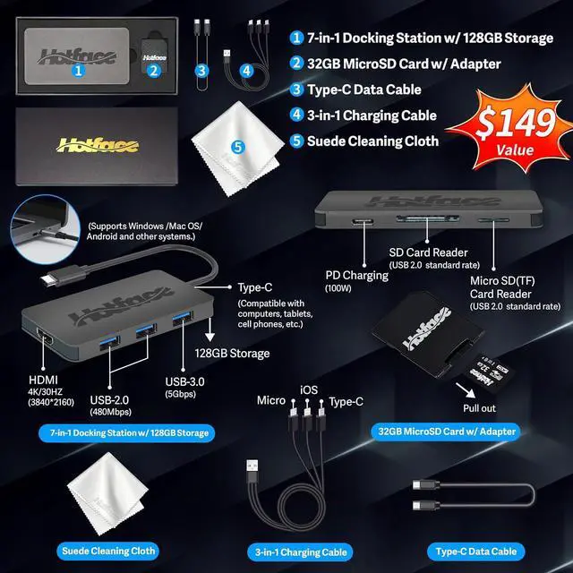 Alt view image 2 of 7 - Lenovo IdeaPad Slim 3 15.6" FHD Anti-Glare Laptop, Intel i3-N305, 8GB LPDDR5, 672GB Storage(512GB SSD+80GB Docking Station Set), Num Pad, HD Camera, Dolby Audio, WiFi 6, Win 11, Grey