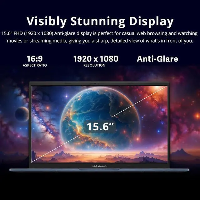 Alt view image 4 of 7 - ASUS Vivobook 15.6 FHD Laptop, Intel i5-1235U, 16GB DDR4 RAM, 672GB Storage (512GB SSD+160GB Docking Station Set), Intel Iris Xe Graphics, Number Pad, 720p HD Camera, Win 11 Pro, Quiet Blue