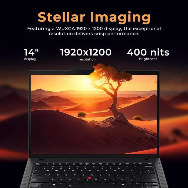 Alt view image 4 of 7 - Lenovo ThinkPad T14 G5 14" WUXGA Laptop, Intel Ultra 5 125U, 64GB DDR5, 2.28TB Storage(2TB SSD+288GB Docking Station Set), Intel Graphics, Backlit Keyboard, Fingerprint Reader, Win 11 Pro, Black