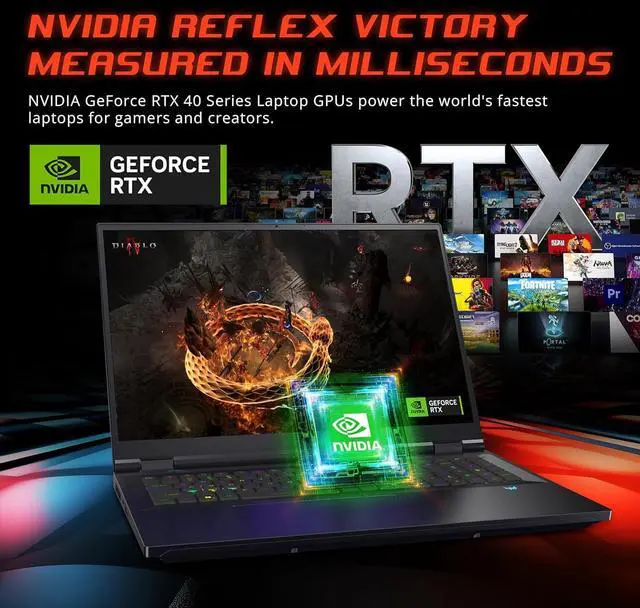 Alt view image 5 of 7 - acer Predator Helios 18 Gaming Laptop, 18" WQXGA 250Hz Display, Intel i9-14900HX, GeForce RTX 4090, 64GB DDR5, 4TB SSD, Per-Key RGB Keyboard, Wi-Fi 7, Win 11 Pro, Black, 256GB Docking Station Set