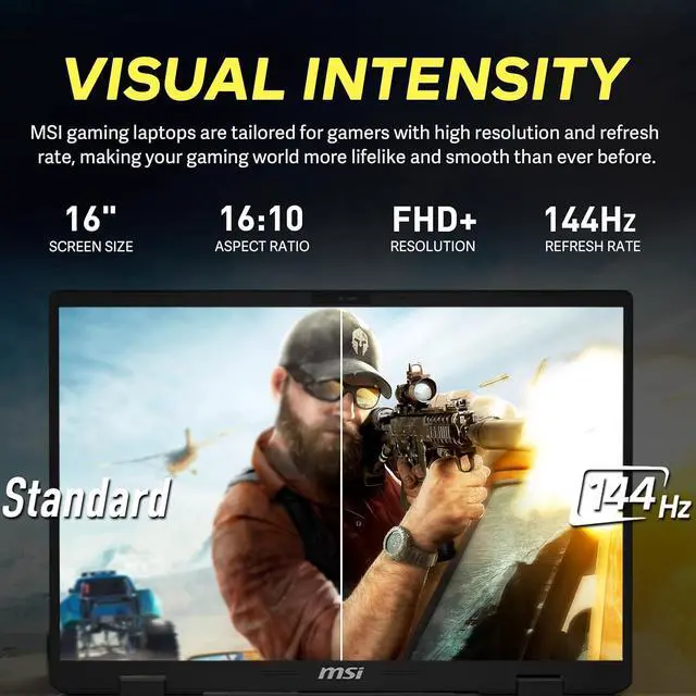 Alt view image 4 of 7 - MSI Crosshair 16" 144Hz FHD+ Gaming Laptop, Intel i7-14650HX, 32GB DDR5, 2TB SSD, NVIDIA GeForce RTX 4070, 24-Zone RGB Backlit Keyboard, Wi-Fi 6E, Win 11 Pro, Gray, 256GB Docking Station Set