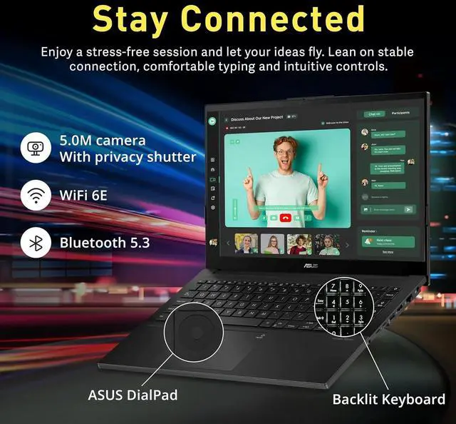 Alt view image 5 of 7 - ASUS Vivobook Pro OLED 15.6" FHD Laptop, Intel Ultra 9 185H, 24GB DDR5, 2.28TB Storage (2TB SSD + 288GB Docking Station Set), NVIDIA GeForce RTX 3050, Backlit Keyboard, Wi-Fi 6E, Win 11 Home, Gray