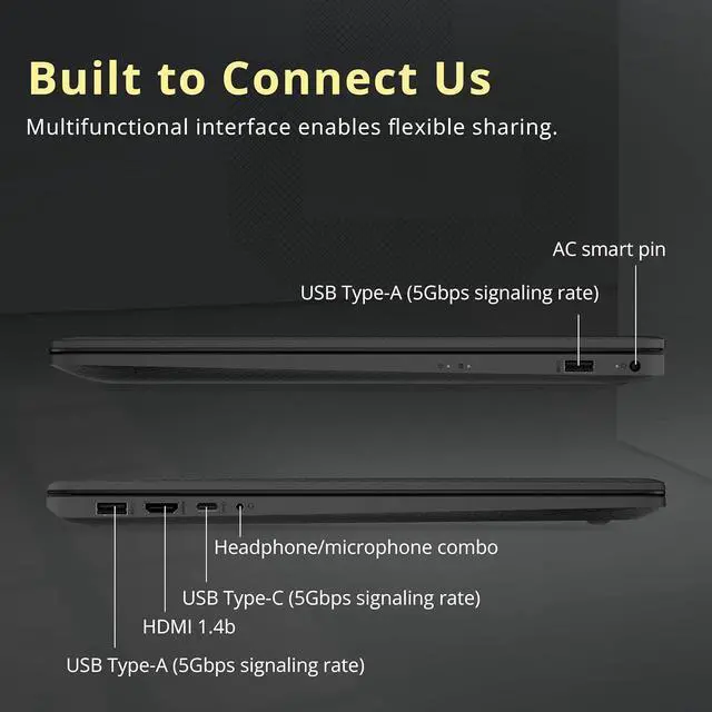 Alt view image 7 of 7 - HP 17.3" FHD IPS Anti-Glare Laptop, AMD Ryzen 7 7730U, 32GB RAM, 1.28TB Storage (1TB SSD+288GB Docking Station Set), AMD Radeon Graphics, Number Pad, Wi-Fi 6, HD Camera, Win 11, Black