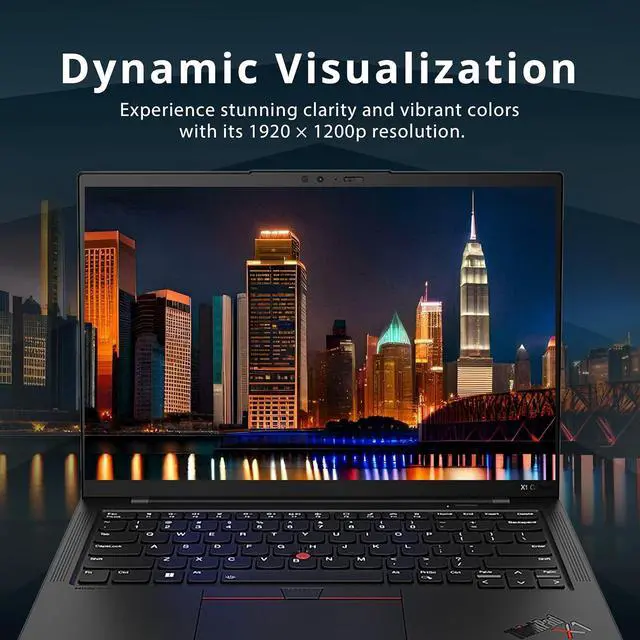 Alt view image 4 of 7 - Lenovo ThinkPad X1 Carbon 14" WUXGA Laptop, Intel i7-1260P, 16GB RAM, 1.28TB Storage (1TB SSD+288GB Docking Station Set), Intel Iris Xe Graphics, Backlit Keyboard, Fingerprint Reader, Win11 Pro, Black