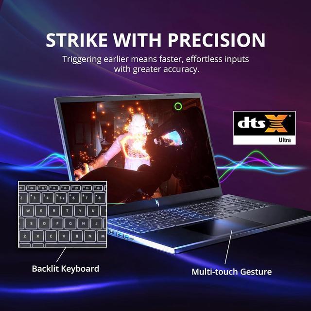 Alt view image 6 of 7 - acer Nitro V 15 15.6" FHD IPS 144Hz Gaming Laptop, Intel i9-13900H, 32GB DDR5, 1TB SSD, NVIDIA GeForce RTX 4060, Backlit Keyboard, Wi-Fi 6, Webcam, Win 11, Black, 256GB Docking Station Set