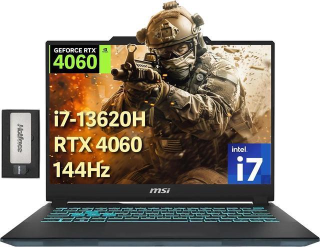 Main image of MSI Cyborg 14 Gaming Laptop, 14" 144Hz IPS FHD+ Display, Intel i7-13620H, 16GB DDR5, 512GB SSD, NVIDIA GeForce RTX 4060 8G GDDR6, Backlit Keyboard, Wi-Fi6, Win 11 Pro, Black, 256GB Docking Station Set