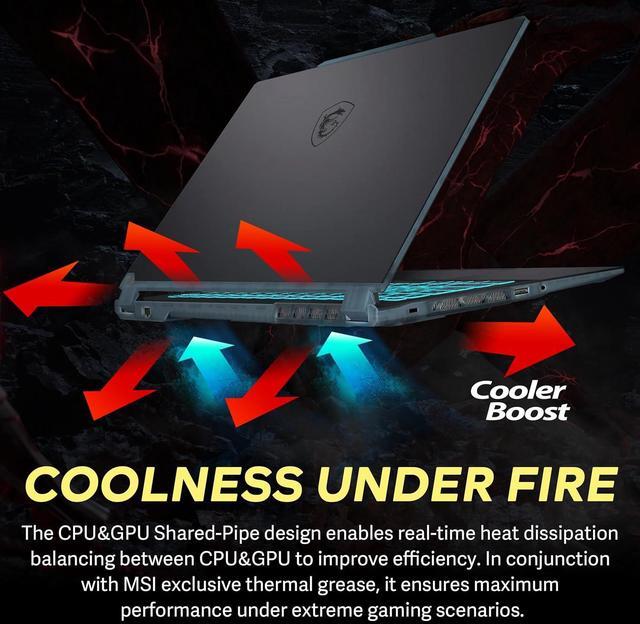 Alt view image 6 of 7 - MSI Cyborg 14 Gaming Laptop, 14" 144Hz IPS FHD+ Display, Intel i7-13620H, 16GB DDR5, 512GB SSD, NVIDIA GeForce RTX 4060 8G GDDR6, Backlit Keyboard, Wi-Fi6, Win 11 Pro, Black, 256GB Docking Station Set