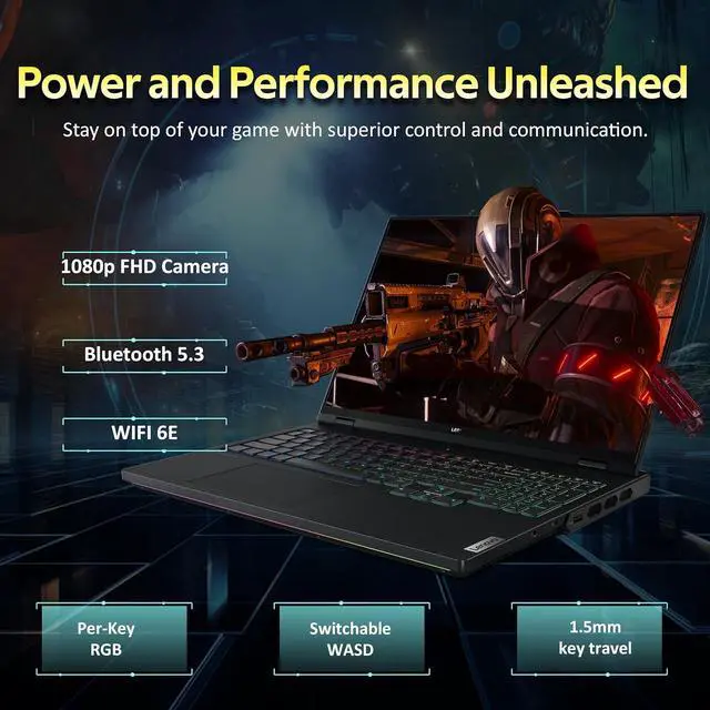 Alt view image 5 of 6 - Lenovo Legion Pro 7 16" WQXGA 240Hz Gaming Laptop, Intel i9-14900HX, 32GB DDR5, 1TB PCle SSD, GeForce RTX 4080, RGB Backlit Keyboard, FHD Camera, Wi-Fi 6E, Win 11, Black, 256GB Docking Station Set