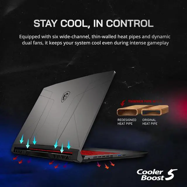 Alt view image 6 of 7 - MSI Pulse GL66 15.6" FHD 144Hz Gaming Laptop, Intel i7-12700H, 64GB RAM, 2TB PCIe SSD, NVIDIA GeForce RTX 3070, RGB Keyboard, 720p HD Webcam, Wi-Fi 6, Win 11 Home, Black, 128GB Docking Station Set