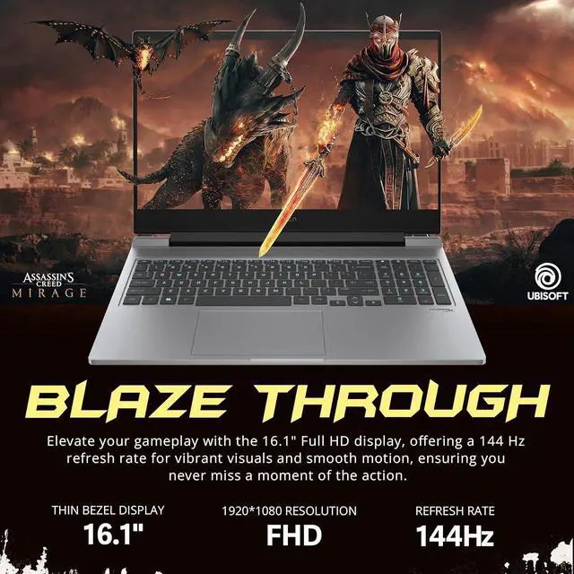 Alt view image 4 of 7 - HP Omen 16.1" FHD 144Hz Gaming Laptop, Intel i7-14650HX, 32GB DDR5 RAM, 1TB SSD, NVIDIA GeForce RTX 4060, RGB Backlit Keyboard, FHD Camera, Wi-Fi 6E, Win 11 Pro, Silver, 256GB Docking Station Set
