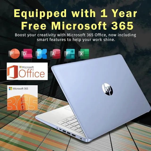 Alt view image 6 of 7 - HP 14" HD Anti-Glare Laptop, Intel Processor N150, 16GB RAM, 288GB Storage(128GB SSD+160GB Docking Station Set), Intel Graphics, 1 Year Office 365, Fast Charge, Wi-Fi 6, Win 11 S, Blue