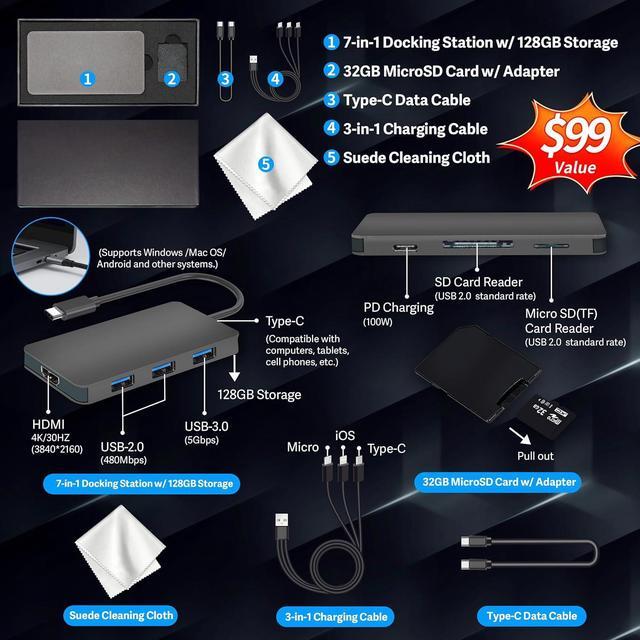 Alt view image 2 of 7 - HP 15.6" FHD Laptop, Intel i5-1135G7,2.16TB Storage(2TB SSD +160GB Docking Station Set), 32GB DDR4 RAM, Intel Iris Xe Graphics, Win 11 Home, Silver