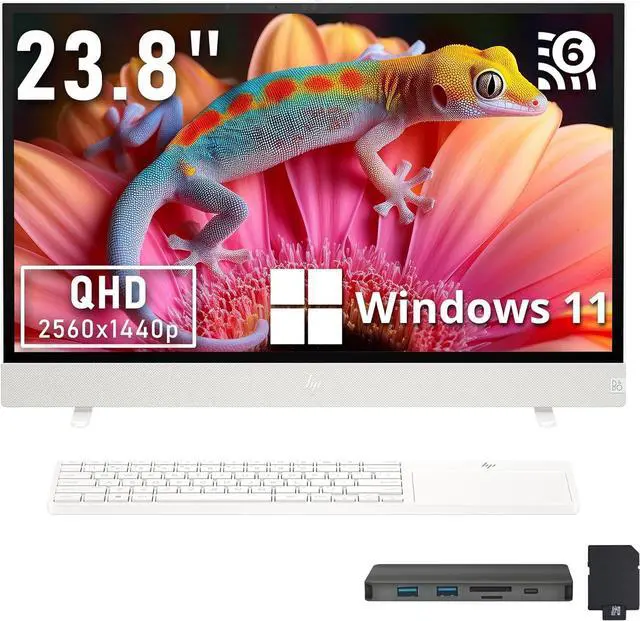 Main image of HP Envy Move 23.8" QHD Touch All-in-One Desktop, Intel i5-1335U, 8GB LPDDR5, 1.28TB Storage (1TB SSD + 288GB Docking Station Set), Intel UHD Graphics, Webcam, Wi-Fi 6, Fast Charge, Win 11, White