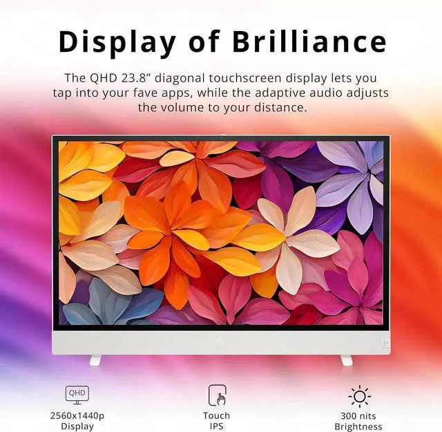 Alt view image 4 of 7 - HP Envy Move All-in-One Desktop, 23.8" QHD Touchscreen Display, Intel i5-1335U, 8GB LPDDR5, 2.28TB Storage(2TB SSD + 288GB Docking Station Set), Intel UHD Graphics, Webcam, Wi-Fi 6, Win 11 Pro, White