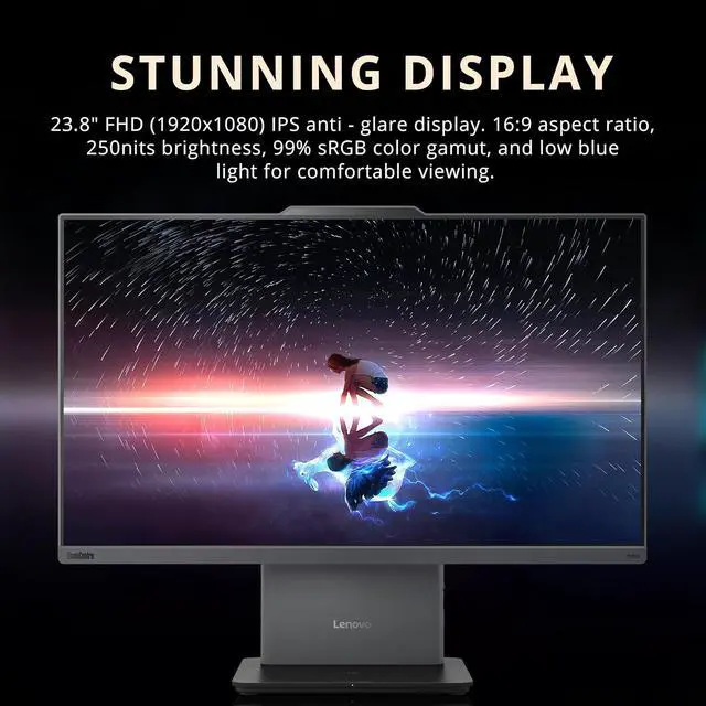 Alt view image 4 of 7 - Lenovo ThinkCentre Neo 50a Business All-in-One Desktop, 23.8" FHD Display, Intel i7-13620H, 16GB DDR5, 672GB Storage(512GB SSD+160GB Docking Station Set), Keyboard & Mouse, WiFi 6, Win 11 Pro, Black