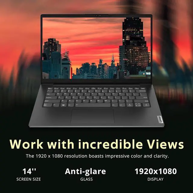 Alt view image 4 of 7 - Lenovo V14 14" FHD Business Laptop, Intel i7-13620H, 16GB DDR4 RAM, 1.16TB Storage(1TB SSD+160GB Docking Station Set), Intel UHD Graphics, Wi-Fi 6, Webcam, Windows 11 Pro, Black