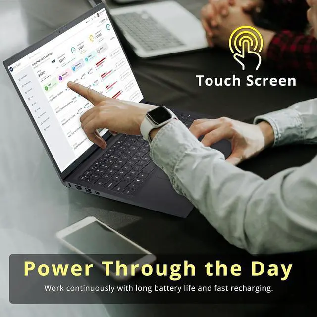 Alt view image 6 of 7 - Dell Inspiron 15.6" FHD Touchscreen Laptop, Intel i5-1334U, 32GB RAM, 1.16TB Storage(1TB SSD+160GB Docking Station Set), Intel UHD Graphics, Full Size Keyboard, Webcam, Copilot, Win 11 Pro, Black