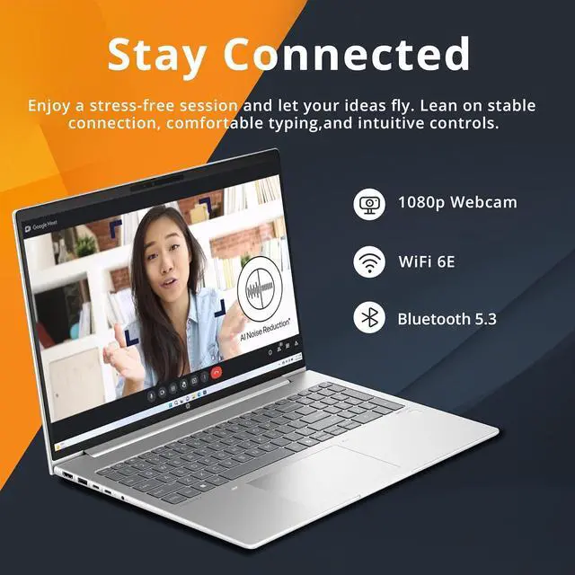 Alt view image 5 of 7 - HP ProBook 460 G11 16" WUXGA Laptop, Intel Ultra 5 125U, 16GB DDR5, 672GB Storage (512GB SSD+160GB Docking Station Set), Intel Graphics, Numeric Keypad, Webcam, Wi-Fi 6E, Windows 11 Pro, Pike Silver