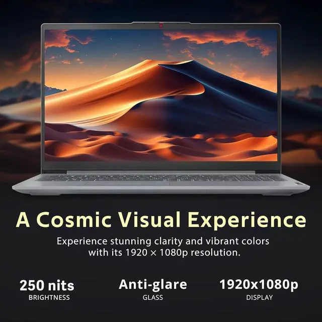 Alt view image 4 of 7 - Lenovo IdeaPad Slim 3 15.6" FHD Display Laptop, AMD Ryzen 5 5625U, 16GB RAM, 1.16TB Storage (1TB SSD + 160GB Docking Station Set), AMD Radeon Graphics, Windows 11 Pro, Gray