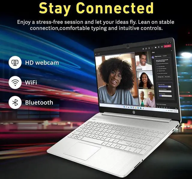 Alt view image 5 of 7 - HP 15.6" FHD Laptop, Intel i5-1135G7,2.16TB Storage(2TB SSD +160GB Docking Station Set), 32GB DDR4 RAM, Intel Iris Xe Graphics, Win 11 Home, Silver