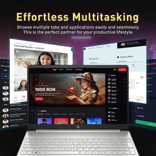 Alt view image 6 of 7 - HP 15.6" FHD Laptop, Intel i5-1135G7,2.16TB Storage(2TB SSD +160GB Docking Station Set), 32GB DDR4 RAM, Intel Iris Xe Graphics, Win 11 Home, Silver