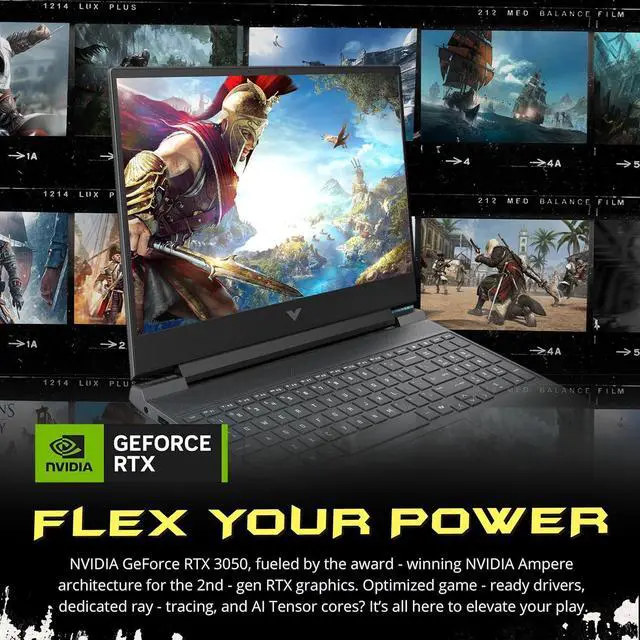 Alt view image 5 of 7 - HP Victus 15.6" 144Hz FHD Gaming Laptop, Intel i5-13420H, 64GB RAM, 2TB PCIe SSD, NVIDIA GeForce RTX 3050, Backlit Keyboard with Num Pad, Camera, Wi-Fi 6, Windows 11, Silver, 1TB Docking Station Set