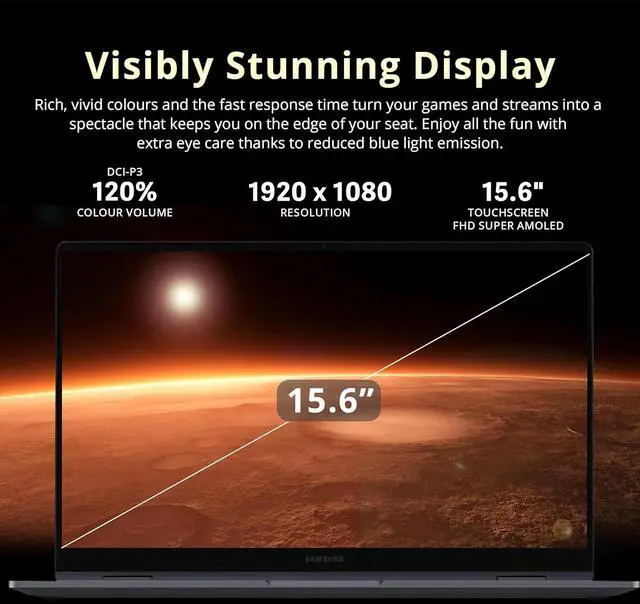 Alt view image 4 of 7 - Samsung Galaxy Book4 2-in-1 15.6" FHD AMOLED Touch Laptop, Intel 7 150U, 16GB LPDDR5, 2TB Storage (1TB SSD+1TB Docking Station Set), Backlit Keyboard, Fingerprint, Wi-Fi 6E, Windows 11 Pro, Gray