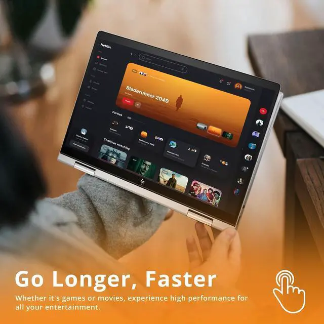 Alt view image 7 of 7 - HP Envy x360 2-in-1 14" FHD IPS Touch Laptop, Intel 5 120U, 8GB RAM, 2.5TB Storage (2TB SSD+512GB Docking Station Set), Backlit Keyboard, Fingerprint, Copilot, 5MP IR Camera,Win 11 Pro, Silver