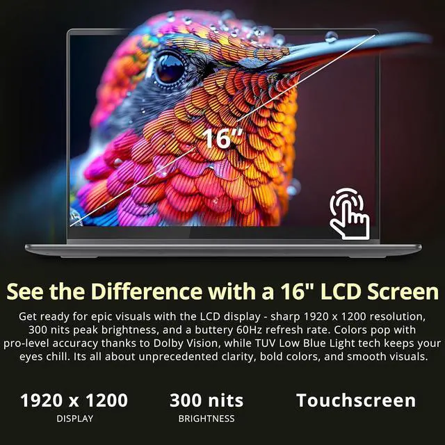 Alt view image 6 of 7 - Lenovo Yoga 7i 2-in-1 16" 2K Touchscreen Laptop, Intel Core Ultra 5 226V, 16GB LPDDR5X, 2.5TB(2TB SSD+512GB Docking Station), Intel Arc Graphics, Backlit Keyboard, Fingerprint, Wi-Fi 7, Win 11, Gray