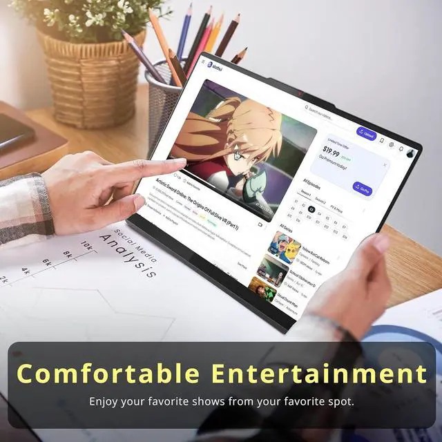 Alt view image 7 of 7 - Lenovo Yoga 7i 2-in-1 16" 2K Touchscreen Laptop, Intel Core Ultra 5 226V, 16GB LPDDR5X, 2.5TB(2TB SSD+512GB Docking Station), Intel Arc Graphics, Backlit Keyboard, Fingerprint, Wi-Fi 7, Win 11, Gray
