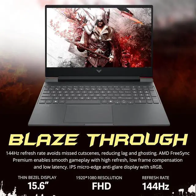Alt view image 4 of 7 - HP Victus 15.6" FHD 144Hz Gaming Laptop, AMD Ryzen 7 7445HS, NVIDIA GeForce RTX 4050, 64GB DDR5, 2TB PCIe SSD, Backlit Keyboard, Copilot, Wi-Fi 6, Windows 11 Pro, Mica Silver, 1TB Docking Station Set