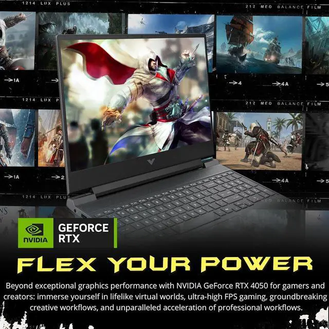 Alt view image 5 of 7 - HP Victus 15.6" FHD 144Hz Gaming Laptop, AMD Ryzen 7 7445HS, NVIDIA GeForce RTX 4050, 64GB DDR5, 2TB PCIe SSD, Backlit Keyboard, Copilot, Wi-Fi 6, Windows 11 Pro, Mica Silver, 1TB Docking Station Set